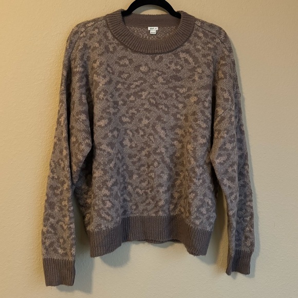 Aerie crewneck leopard print sweater - Picture 2 of 3
